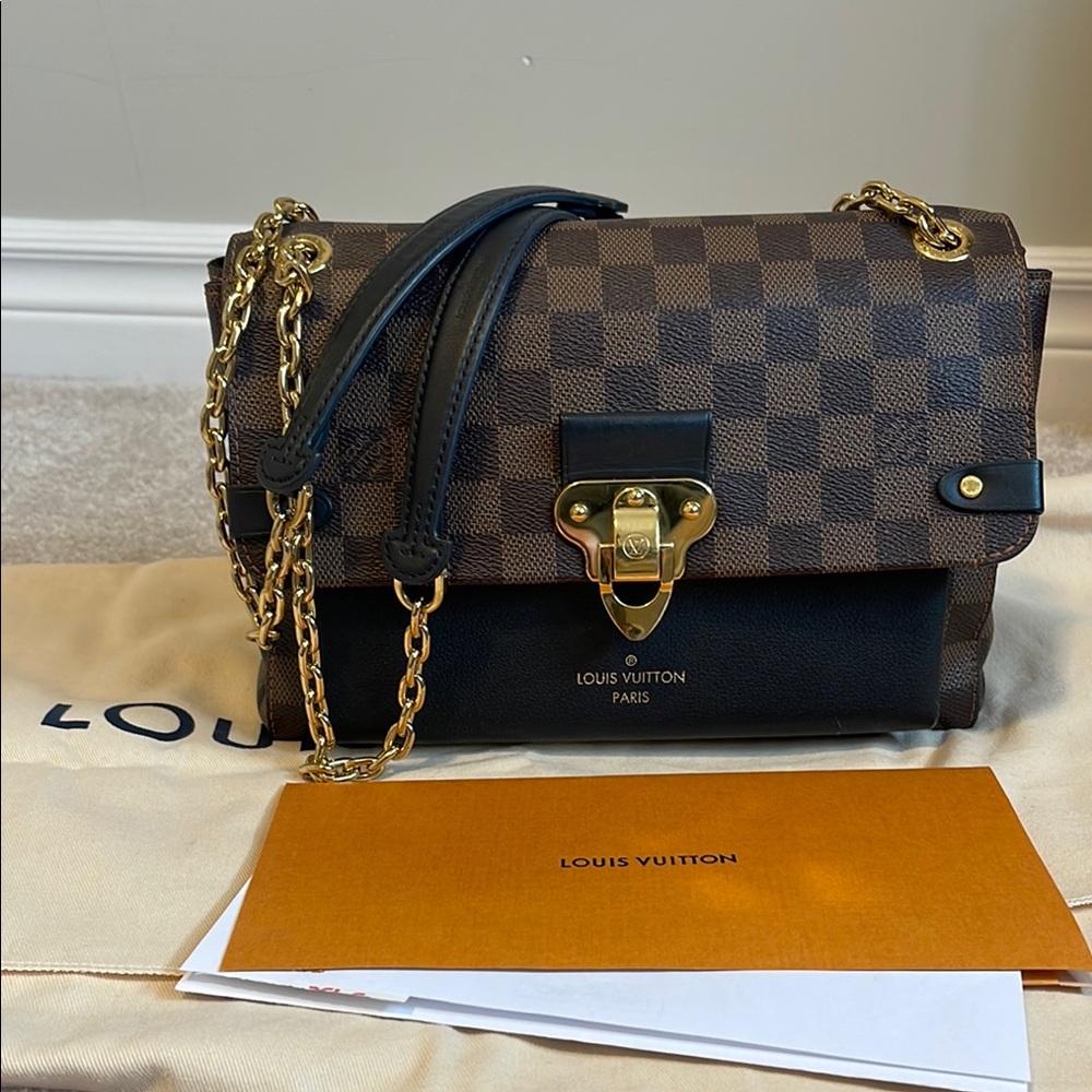 Louis Vuitton Brown and Black Checkered Bag